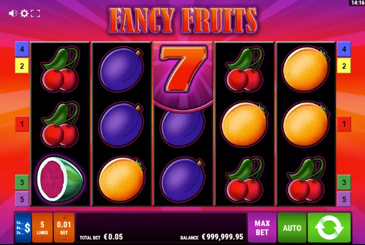 Fancy Fruits met 2 soorten gamble opties