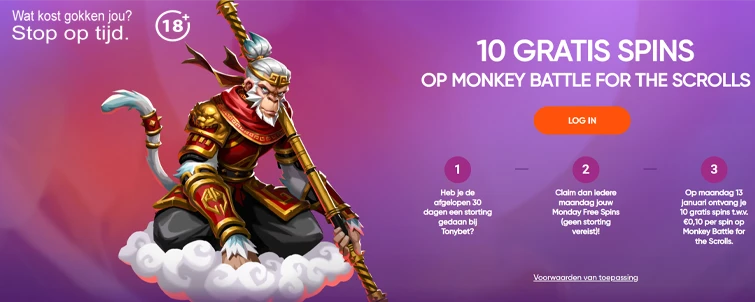 tonybet no deposit free spins