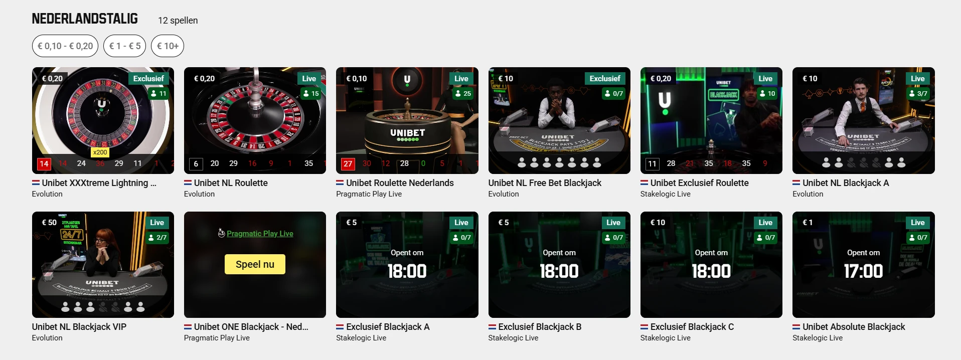 nl live tafels unibet