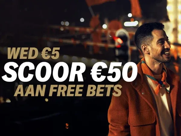 Tot €50 aan Free Bets welkomstbonus